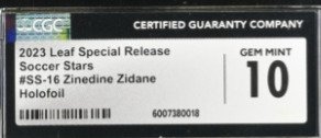 2023 Leaf Stars Holofoil Zinedine Zidane #SS-16 - Limited /10 CGC 8 - 1 Graded card