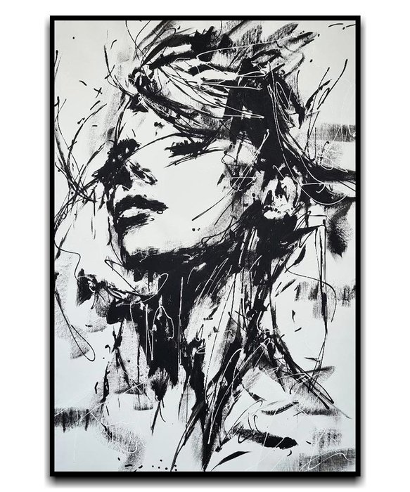 Asko - Monochrome Faces Nr.6 - XXL Canvas