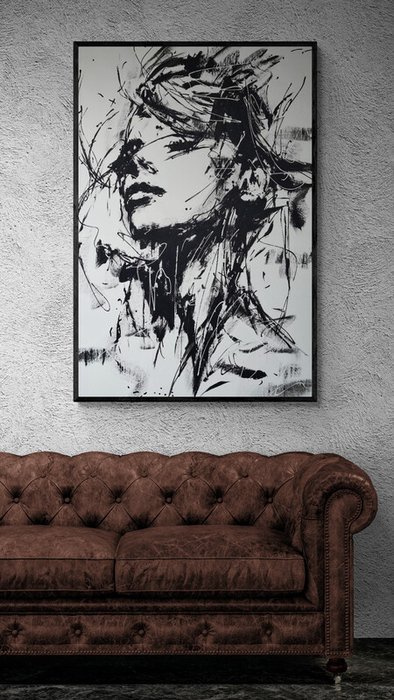 Asko - Monochrome Faces Nr.6 - XXL Canvas