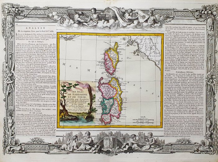 Europa - Italien / Sardinien / Korsika / Cagliari / Bastia; Desnos / Brion De la Tour - Les Isles de Sardaigne et de Corse - 1761-1780