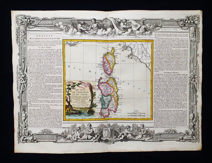 Europa - Italien / Sardinien / Korsika / Cagliari / Bastia; Desnos / Brion De la Tour - Les Isles de Sardaigne et de Corse - 1761-1780