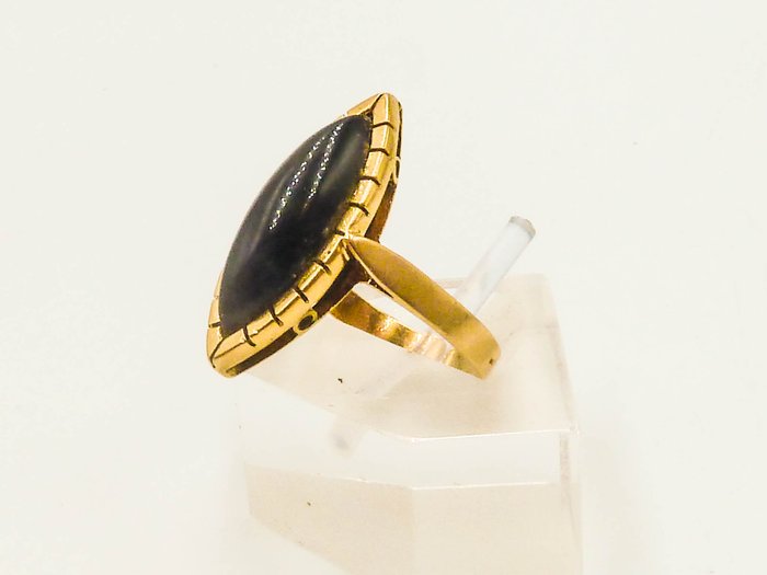 Ring - 18 kraat Gulguld - Onyx