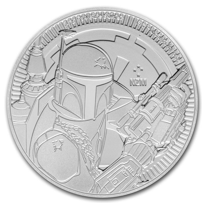 Niue. 2 Dollars 2020 Star Wars - Boba Fett, 1 Oz (.999)  (Ingen mindstepris)