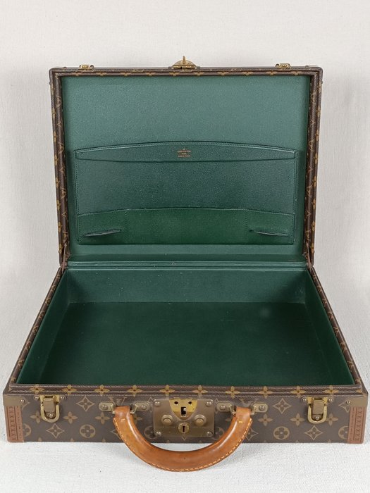 Louis Vuitton - Louis Vuitton President 24-hour suitcase in brown Monogram canvas and natural leather. - Kuffert