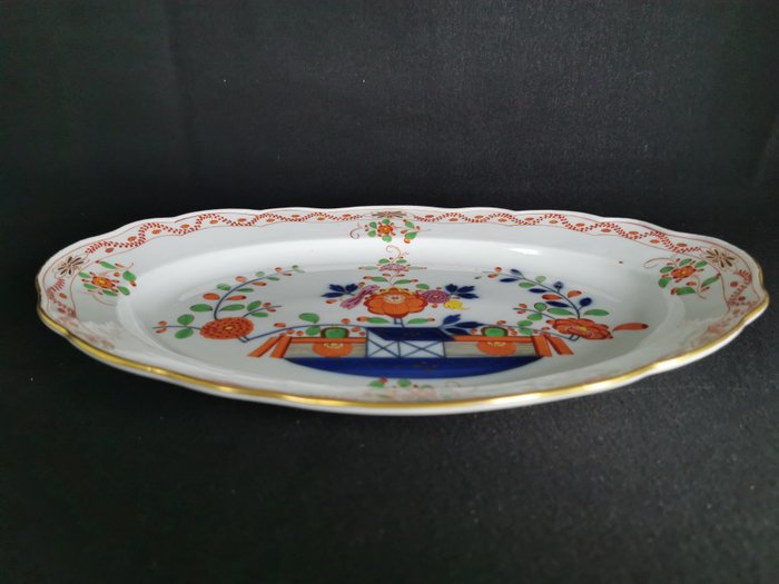 Meissen - Bakke - oval tallerken (L35cm) - Kakiemon - Gratis forsendelse - Keramik