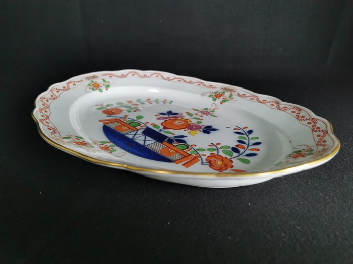 Meissen - Bakke - oval tallerken (L35cm) - Kakiemon - Gratis forsendelse - Keramik