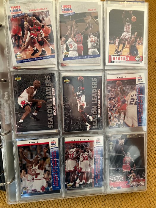 1993 to 1995 Fleer, Topps, Upper Deck 255 NBA cards incl. multiple Michael Jordan Michael Jordan - 1 Mixed collection - Næsten så god som ny (NM)