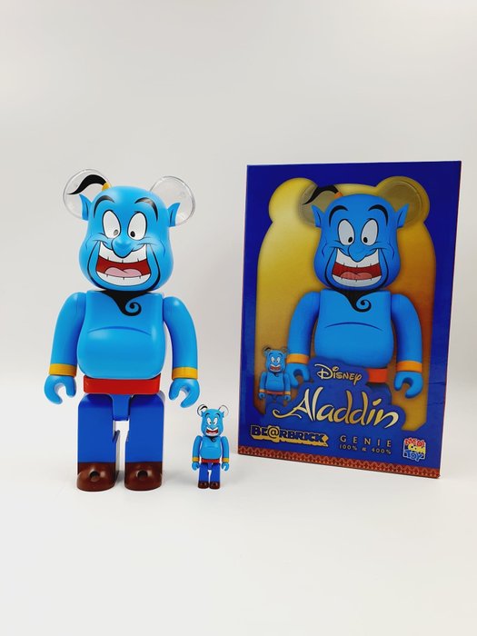 Medicom Toy x Disney - Be@rbrick Disney  Alladin Genie Sultan 400%  100% Bearbrick 2024