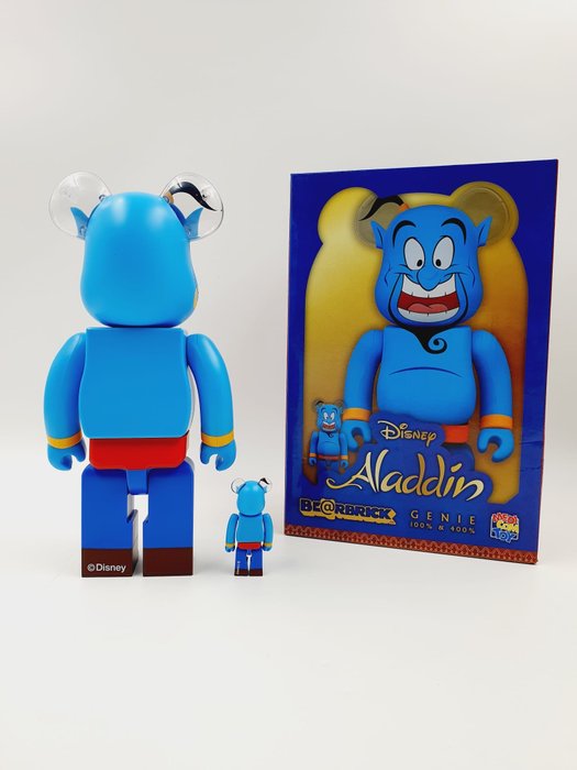 Medicom Toy x Disney - Be@rbrick Disney  Alladin Genie Sultan 400%  100% Bearbrick 2024