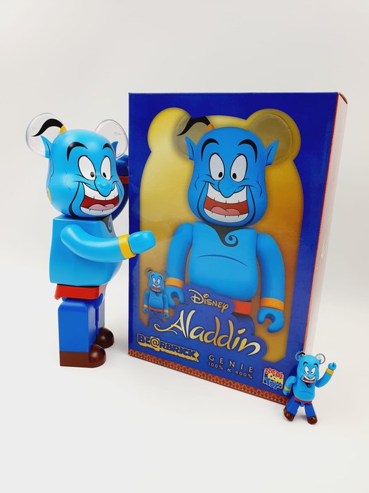 Medicom Toy x Disney - Be@rbrick Disney  Alladin Genie Sultan 400%  100% Bearbrick 2024