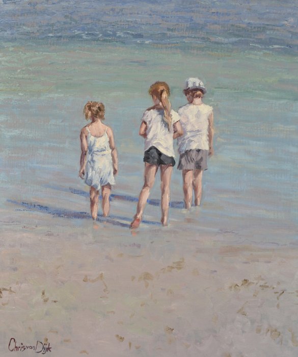 Chris van Dijk  (1952) Impressionist - " Côte d'Azur"