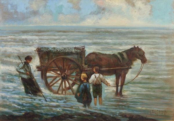 Gian Angelo Ugolini (1881-1962) - La pesca delle arselle