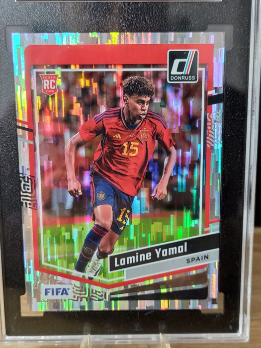 2023/24 Panini Donruss FIFA Lamine Yamal #54 Silver Prizm Rookie SGC 10 Graded card