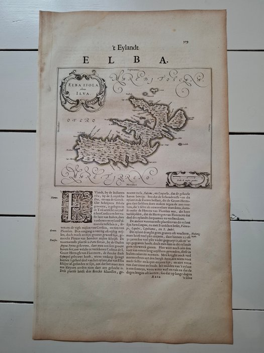 Europa - Italien, Elba; Blaeu - Elba Isola olim Ilva - 1651-1660