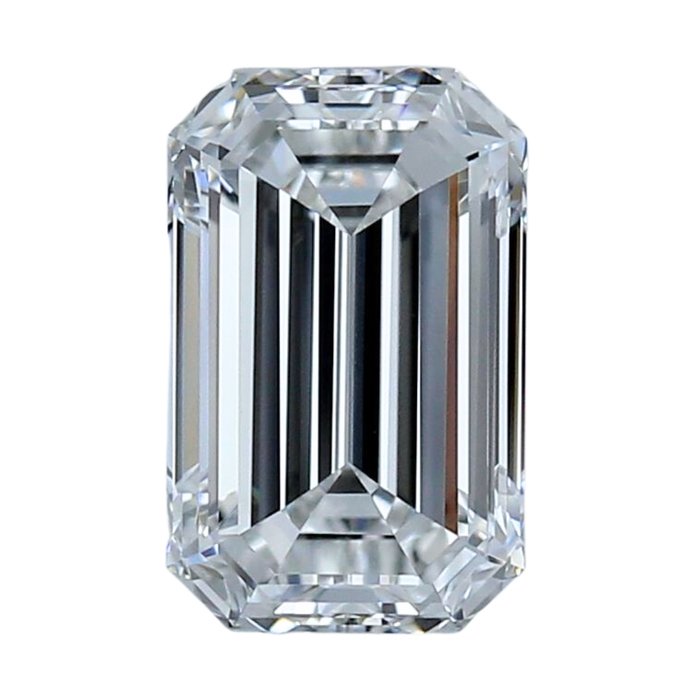 1 pcs Diamant  (Natur)  - 1.81 ct - Smaragd - E - VVS2 - Gemological Institute of America (GIA)