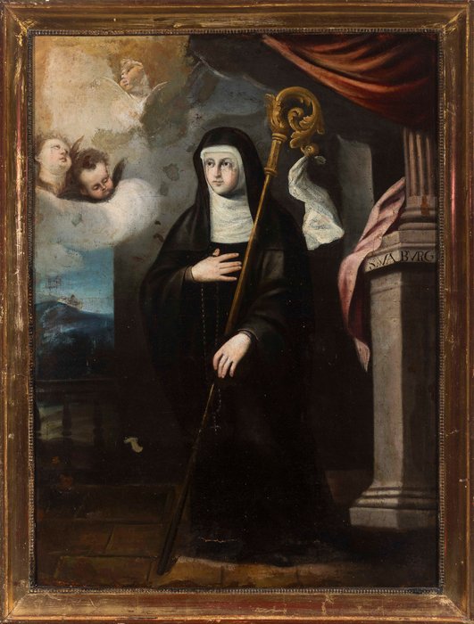 Madrid school (XVII) - Saint Walburga, Benedictine Abbess