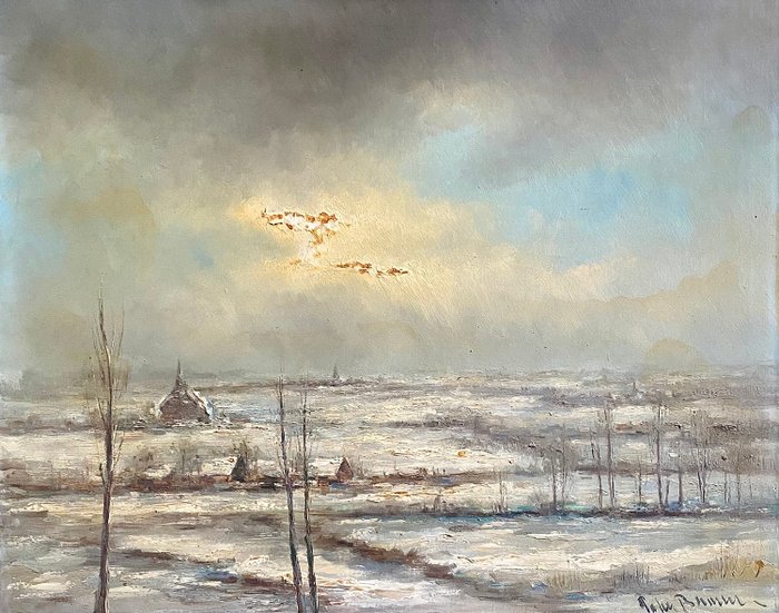 Peter Brouwer (1935-2010) - Winters landschap