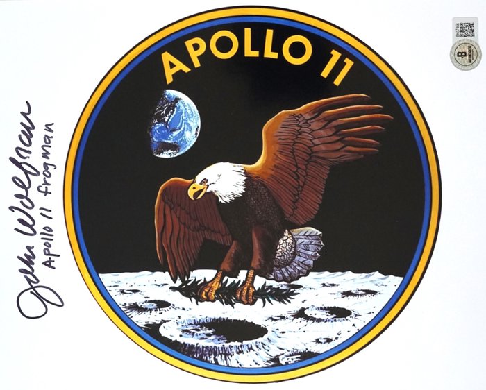 NASA Apollo 11 - John Wolfram Autograf Foto med Beckett COA - 1960-1970