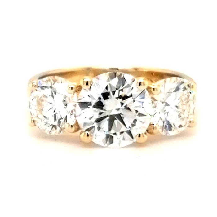 Ingen mindstepris - Ring - 18 kraat Gulguld -  406ct tw Diamant (Laboratoriedyrket) - Diamant - Fantastisk E vvs2 /vs1