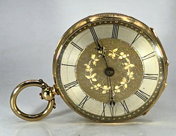 Diamor SA - Geneve - Feine 14K Goldlepine - - Schweiz omkring 1870