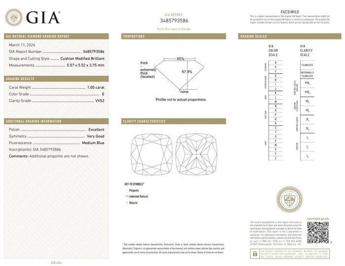 Øreringe - 18 kraat Hvidguld -  2.00ct. tw. Diamant (Natur)