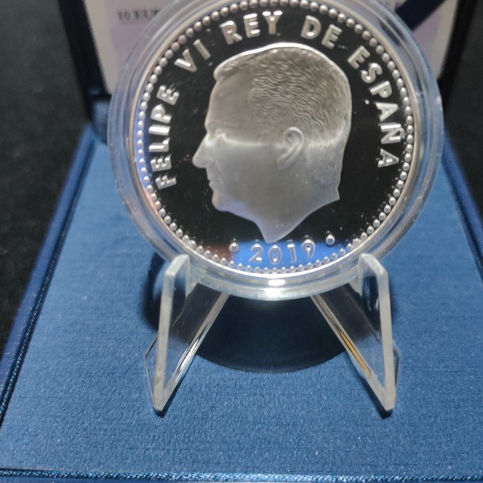 Spanien. 10 Euro 2019 "50 Aniversario de la Llegada del Hombre a la Luna" Proof  (Ingen mindstepris)