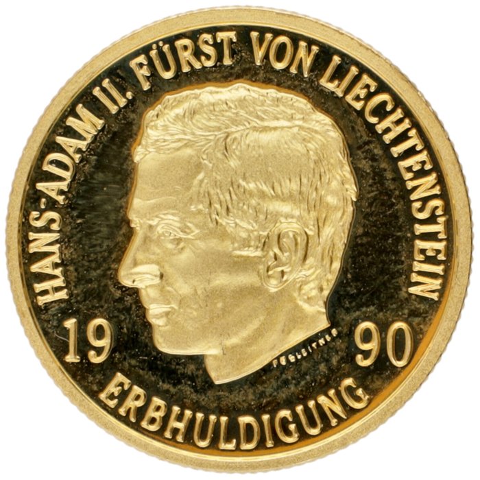 Liechtenstein. 50 Frank 1990 "Hans-Adam II", Proof