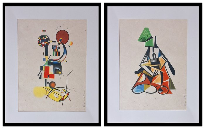 Emma Wildfang - Mickey Mouse and Goofy - "Tribute series - Icons Reimagined "Wassily Kandinsky"