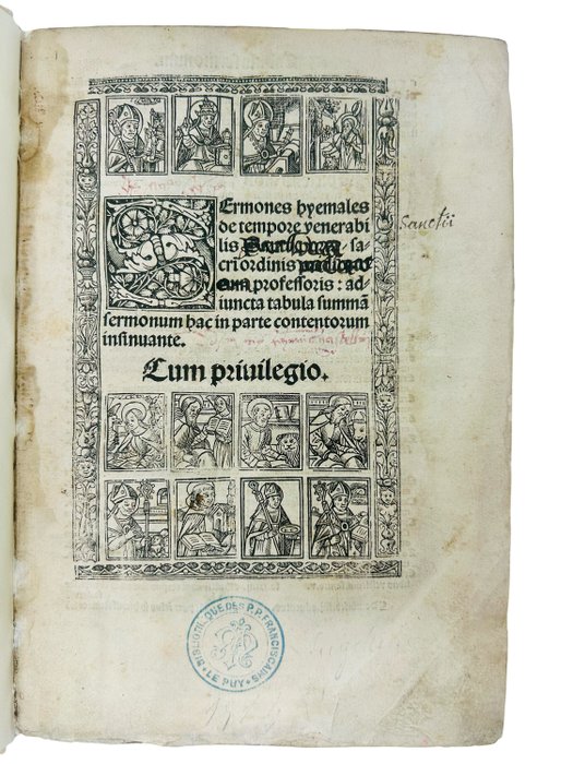 Sanctius de Porta - Sermones hyemales de tempore - 1514