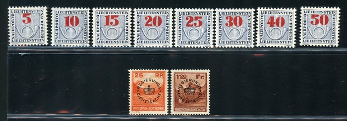 Liechtenstein 1930/1951 - Flere serier af perioden - Unificato NN. 272 - 294/295 - Tx 1/12 - 13/20 - 21/28 - S 9/10