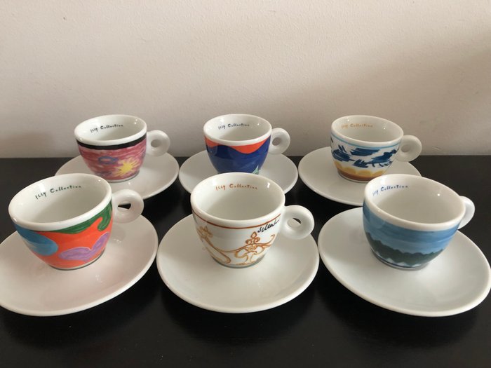 Illy Art Collection - Simone Meentzen - Kop og underkop (12) - Porcelæn - Fremragende Collezione