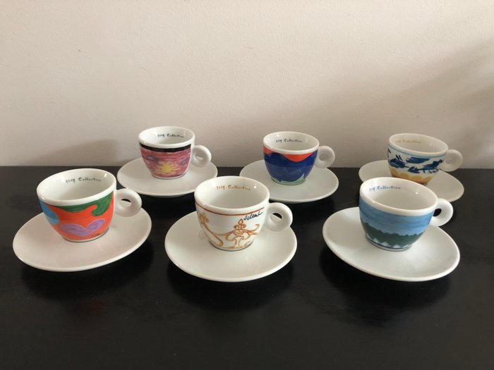 Illy Art Collection - Simone Meentzen - Kop og underkop (12) - Porcelæn - Fremragende Collezione