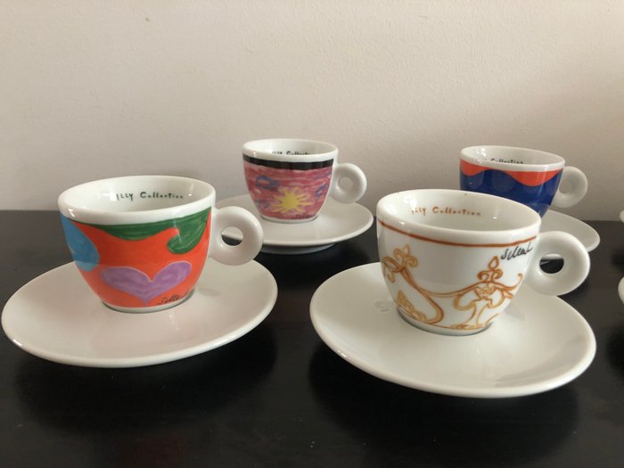 Illy Art Collection - Simone Meentzen - Kop og underkop (12) - Porcelæn - Fremragende Collezione