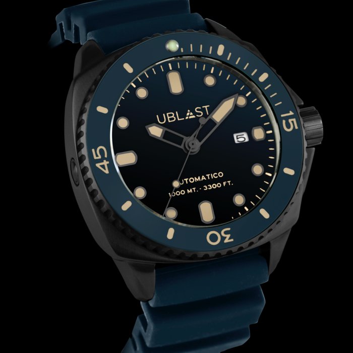 Ublast - SeaStrong Blue Rubber Strap - UBSS46CBBU - Sub 100 ATM - Mænd - Ny