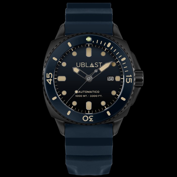 Ublast - SeaStrong Blue Rubber Strap - UBSS46CBBU - Sub 100 ATM - Mænd - Ny