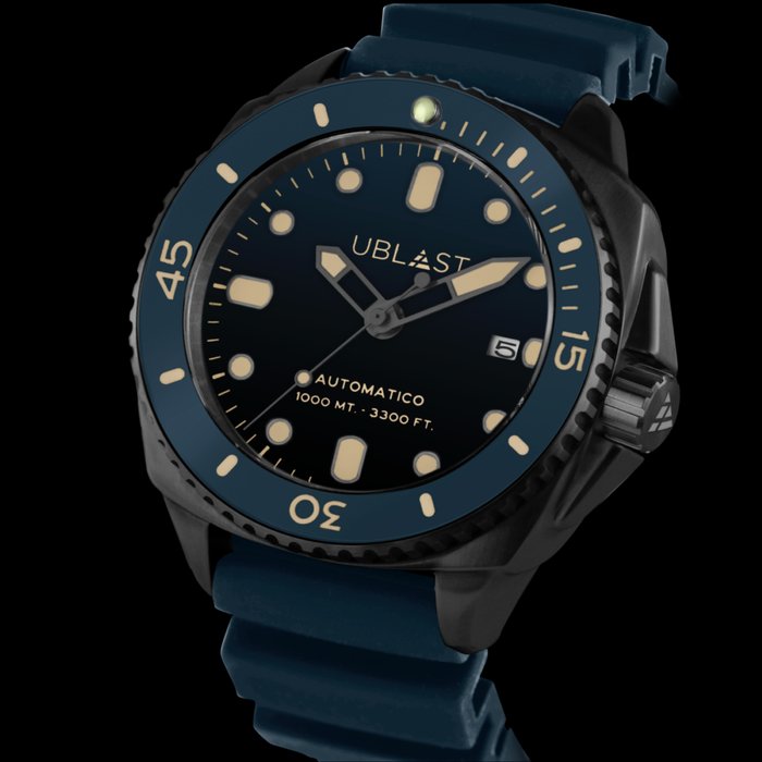 Ublast - SeaStrong Blue Rubber Strap - UBSS46CBBU - Sub 100 ATM - Mænd - Ny