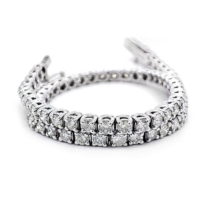 Armbånd - 14 karat Hvidguld -  3.26ct. tw. Diamant (Natur)