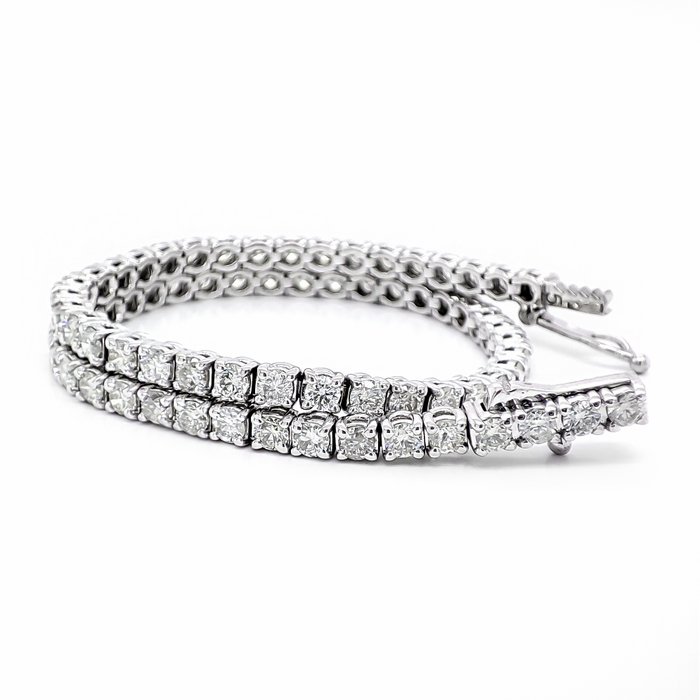 Armbånd - 14 karat Hvidguld -  3.26ct. tw. Diamant (Natur)