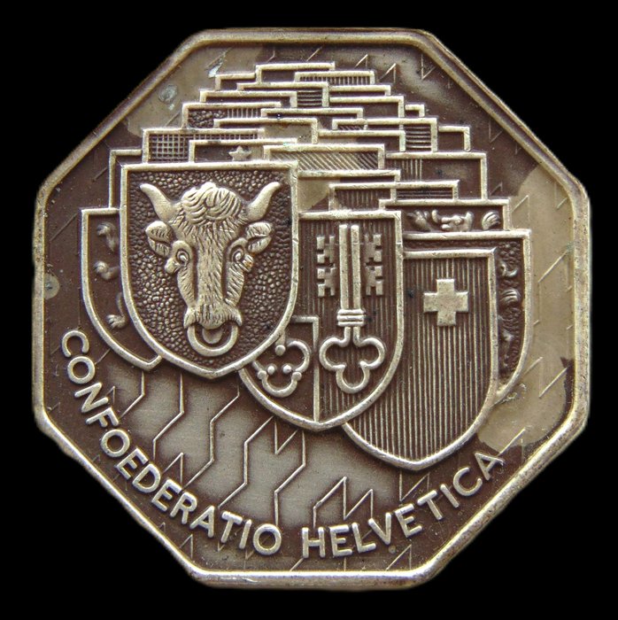 Schweiz 999% Silver Medal by Valcambi SA Switzerland - 700 years of the Helvetica Confederation - 1991  (Ingen mindstepris)