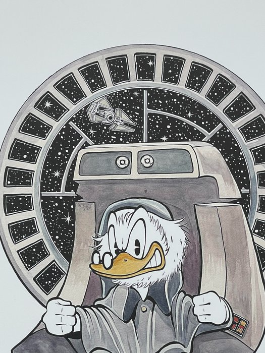 Flintheart Glomgold, Disney/Star Wars signed print - 'Emperor Glompatine' by Patrick Block - 1 Offset kunsttryk - 2023