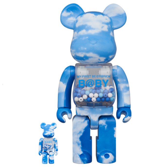 Medicom Toy Be@rbrick - 400%  100% Bearbrick set - My First Bearbrick Baby (Blue Sky edition)