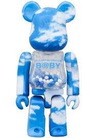 Medicom Toy Be@rbrick - 400%  100% Bearbrick set - My First Bearbrick Baby (Blue Sky edition)