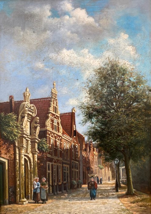 P.J Niesten (1842-1918) - Leidse binnenstad