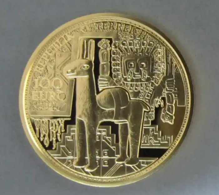 Østrig. 1/2 oz Goldmünze 100 Euro Der Goldschatz der Inka 2021