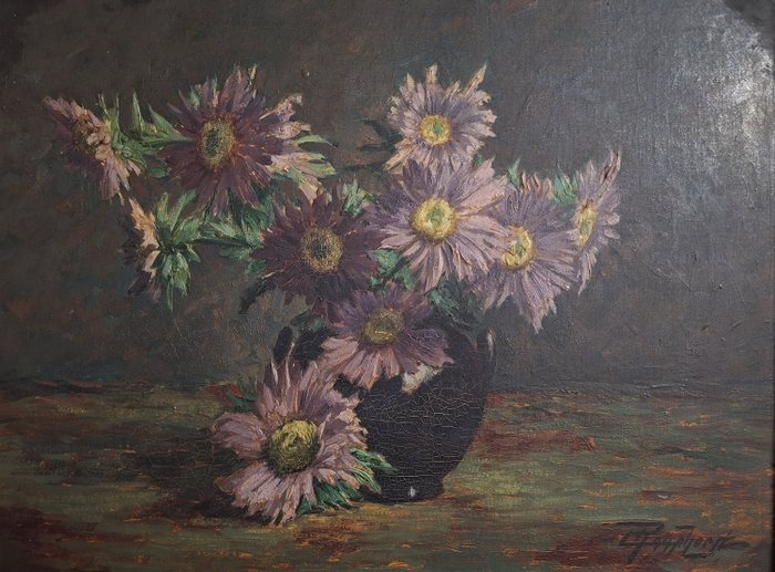 Cornelis Raaphorst (1875-1954) - Paarse Bloemen