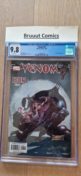 Venom #9 Wolverine Appearance - Sam Keith Cover - CGC Graded 98 - White Pages - 1 Graded comic - Første udgave - 2004