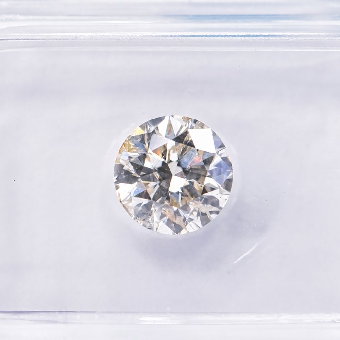 Ingen mindstepris - 1 pcs Diamant  (Naturfarvet)  - 1.22 ct - Rund - Fancy light Grå, Gullig Brun - I1 - International Gemological Institute (IGI)