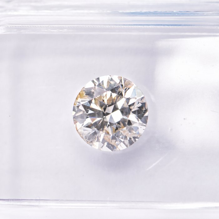 Ingen mindstepris - 1 pcs Diamant  (Naturfarvet)  - 1.22 ct - Rund - Fancy light Grå, Gullig Brun - I1 - International Gemological Institute (IGI)