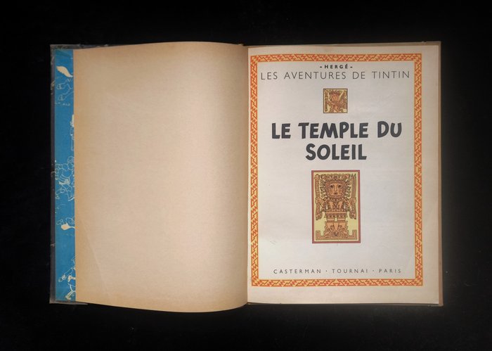 Tintin T14 - Le temple du soleil (B3) - C - 1 Album - Første udgave - 1949