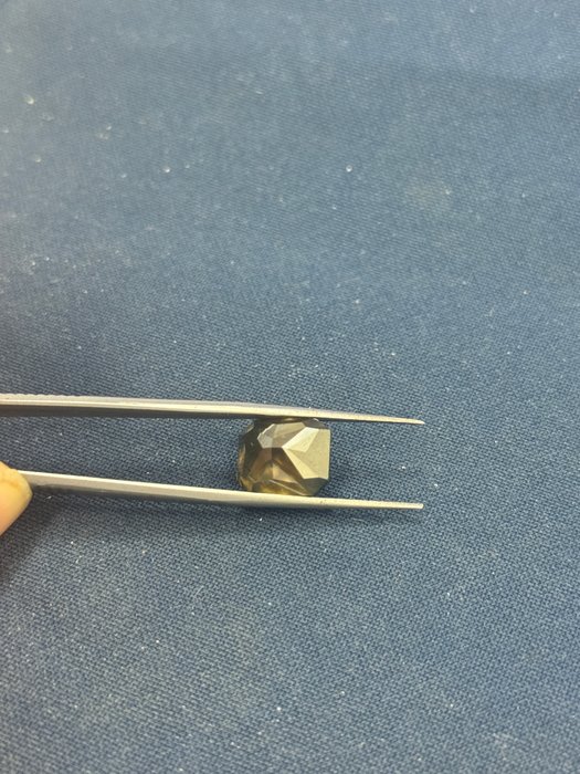 1 pcs Diamant  (Naturfarvet)  - 10.07 ct - Rektangel - Fancy dark Brun - SI2 - Gemewizard Gemological Laboratory (GWLab)